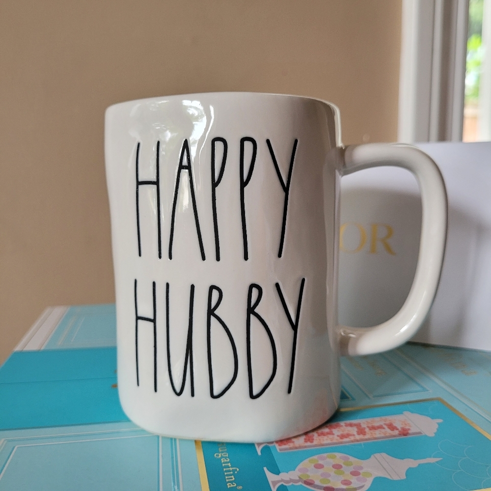 Rae Dunn "Happy Hubby" Ceramic Mug